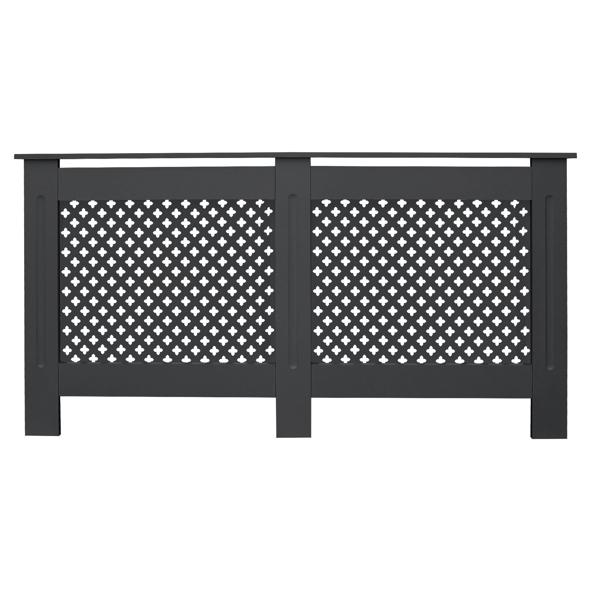ECD Germany Heizungen Cache radiateur MDF anthracite 152x19x82 cm