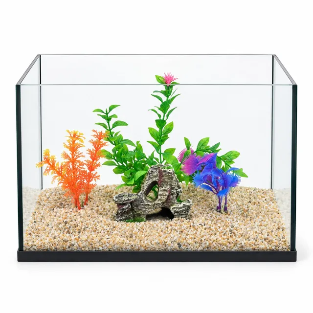 Stokomani Animalerie Aquarium 20L sable et décoration complet