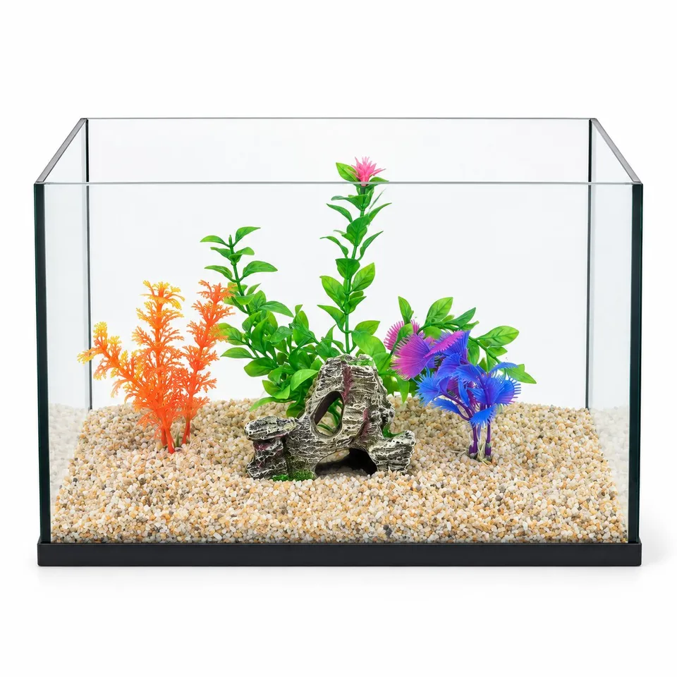 Stokomani Animalerie Aquarium 20L sable et décoration complet