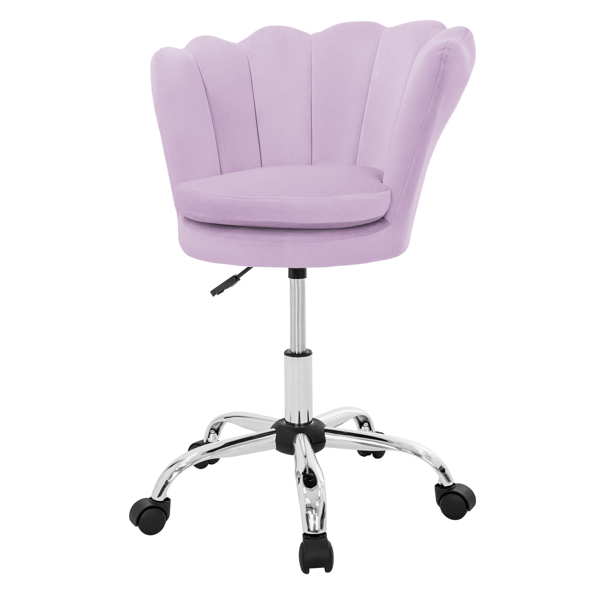 ECD Germany Kinder chaise de bureau velours bleu clair coquille