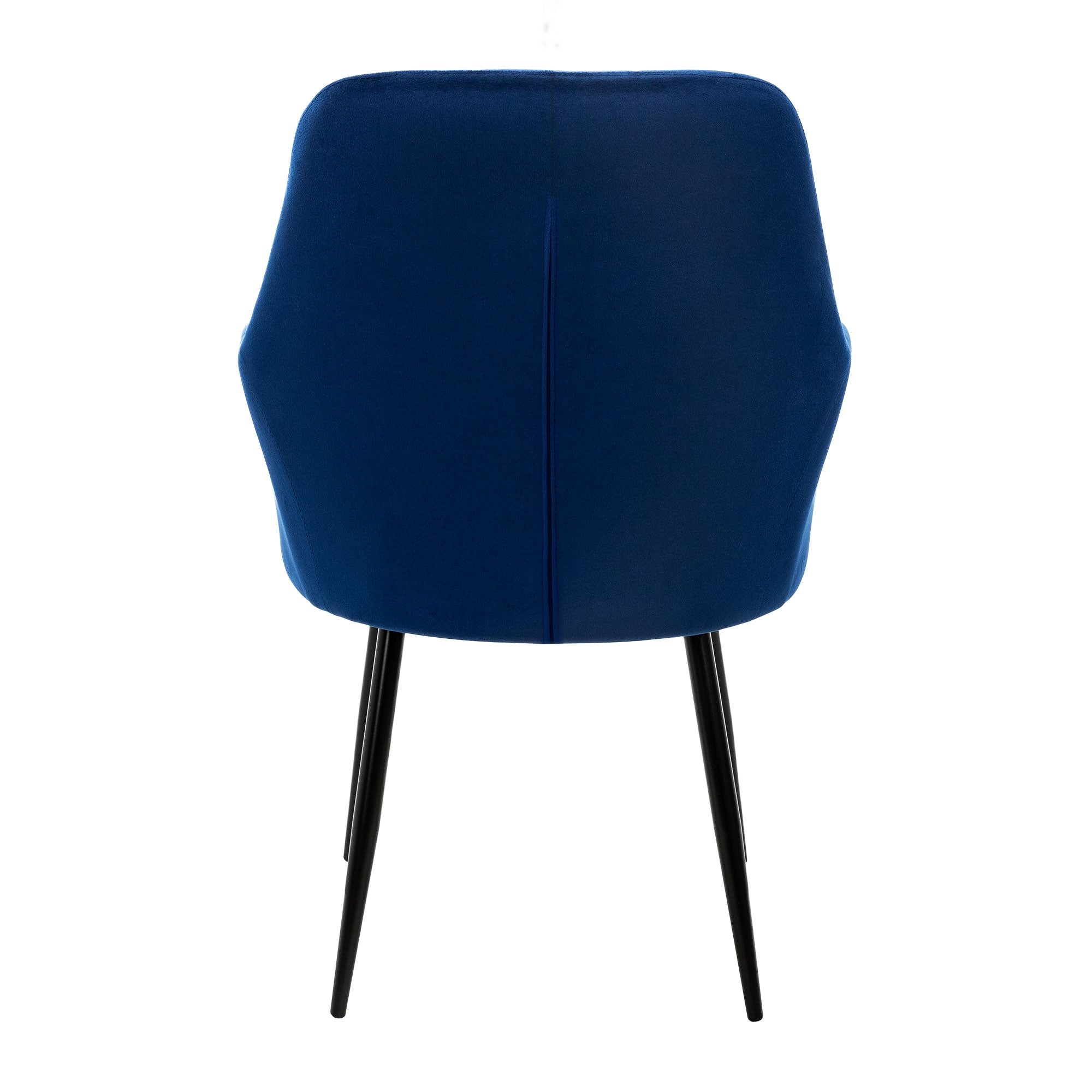 ECD Möbel Lot 6 Chaises Salle à Manger Bleu Velours Microfibre