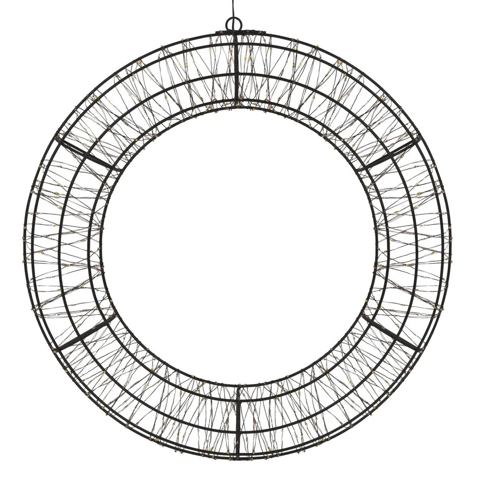 ECD Germany 38 cm couronne de Noël LED blanc chaud avec timer