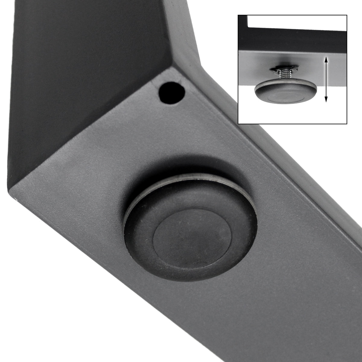 ECD Germany Möbel pieds de table en U anthracite acier 90x72 cm