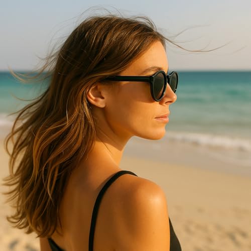 Shop-Story Surfrider Lunettes de soleil femme ronde noir cat.3