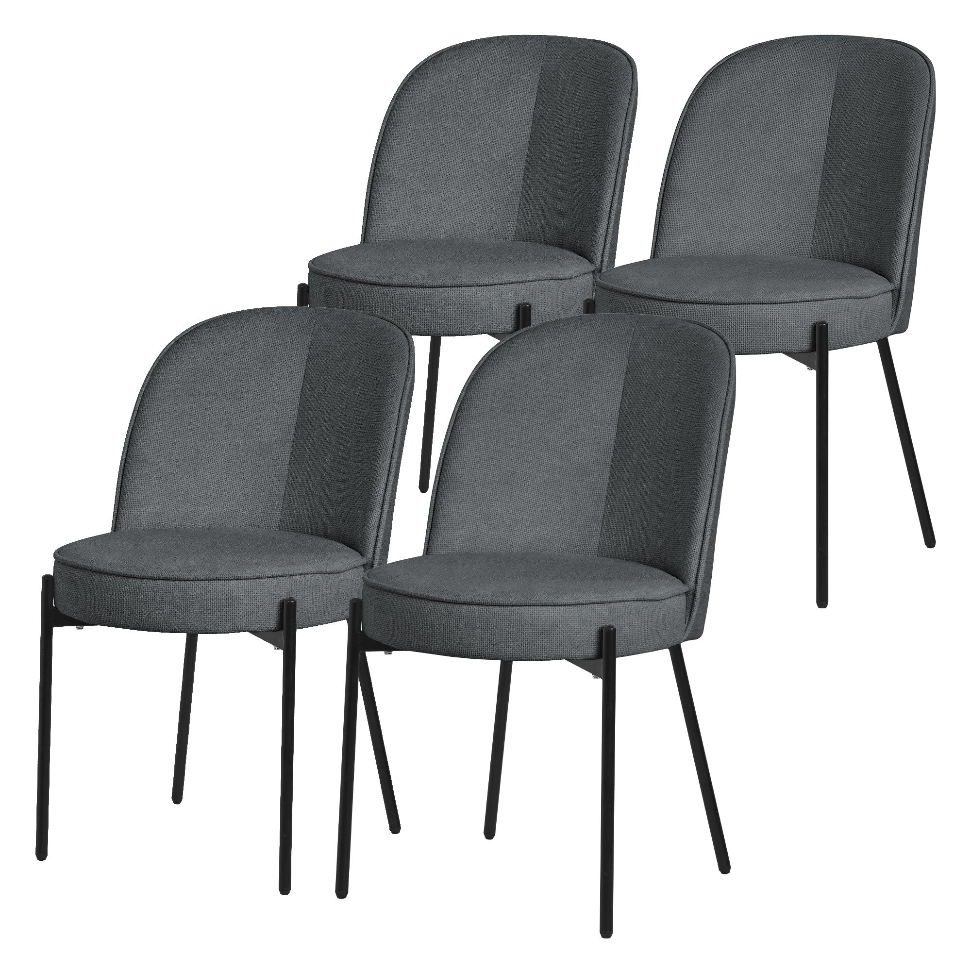 ECD Germany Möbel Esszimmerstuhl lin chaise anthracite lot 2