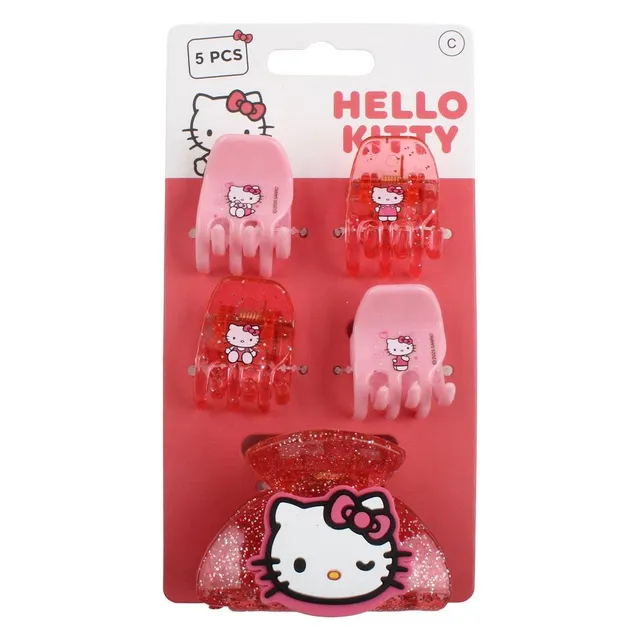 Hello Kitty 5 pinces à cheveux fantaisie