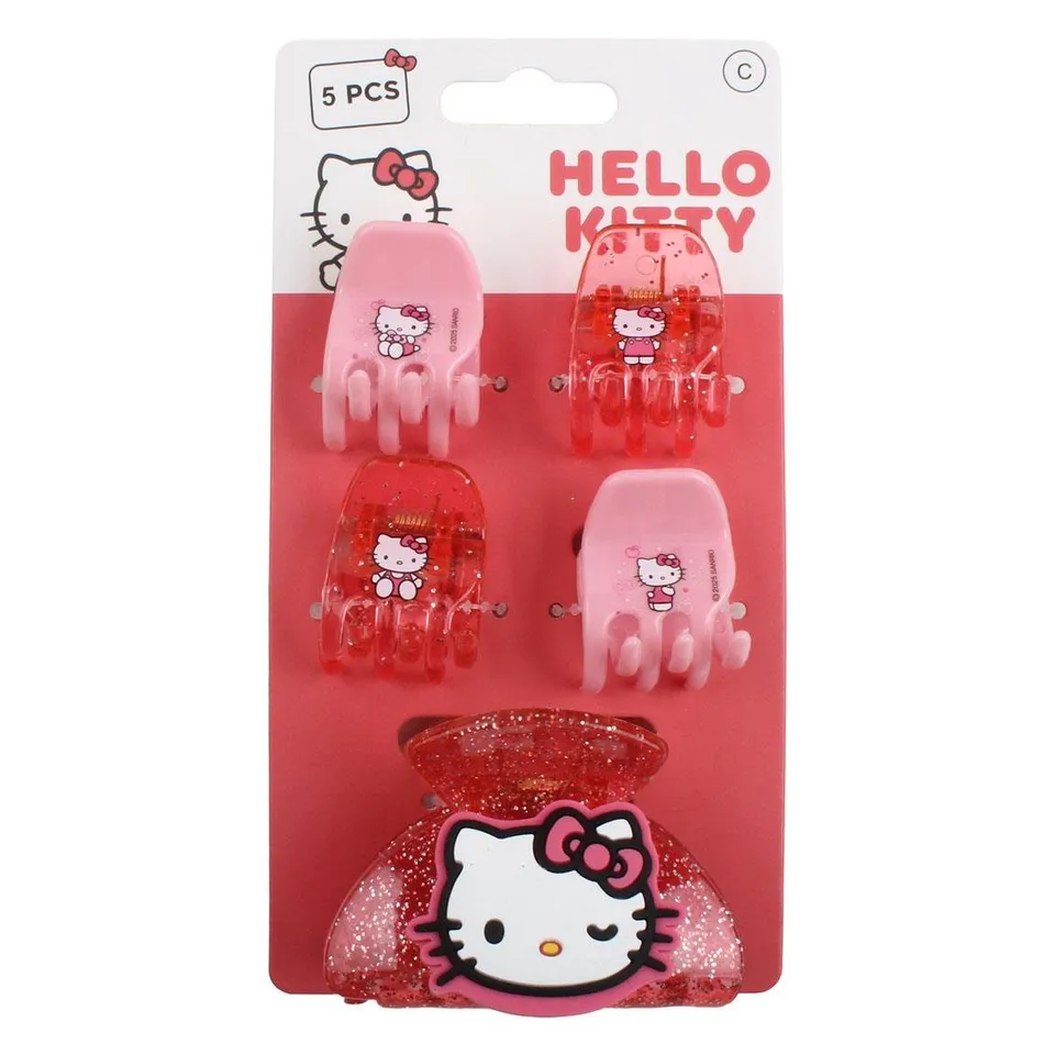 Hello Kitty 5 pinces à cheveux fantaisie