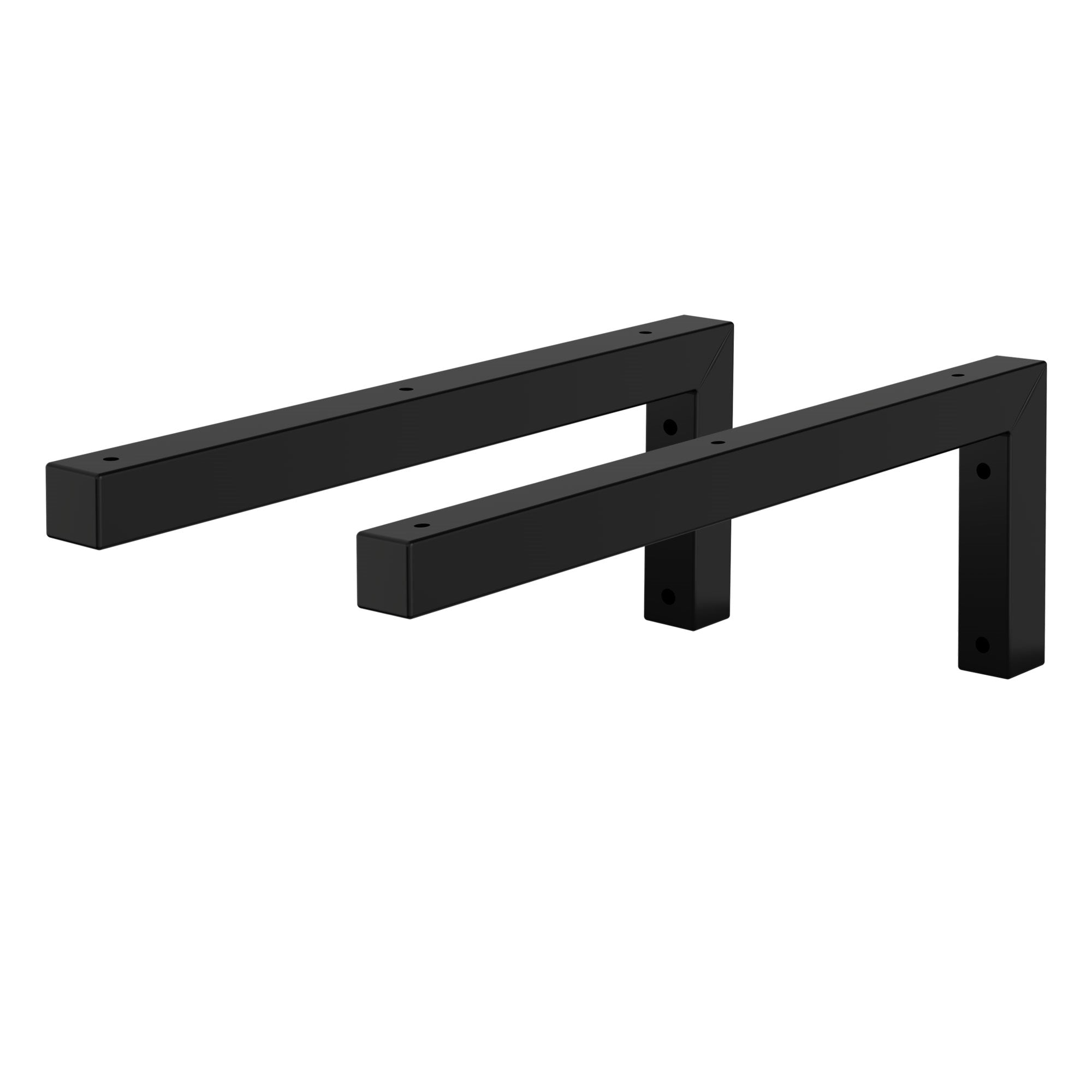 ML-Design console murale acier noir lot 2 300x150 mm vasque