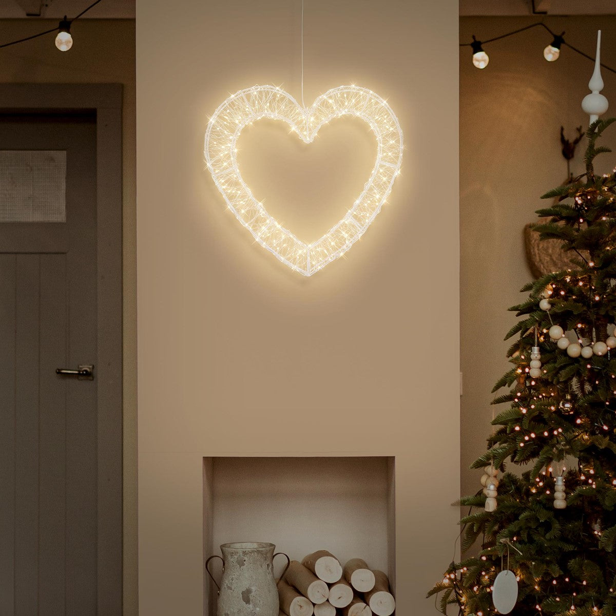 ECD Germany Haus & Wohnen Cœur LED 46 cm 720 LED timer