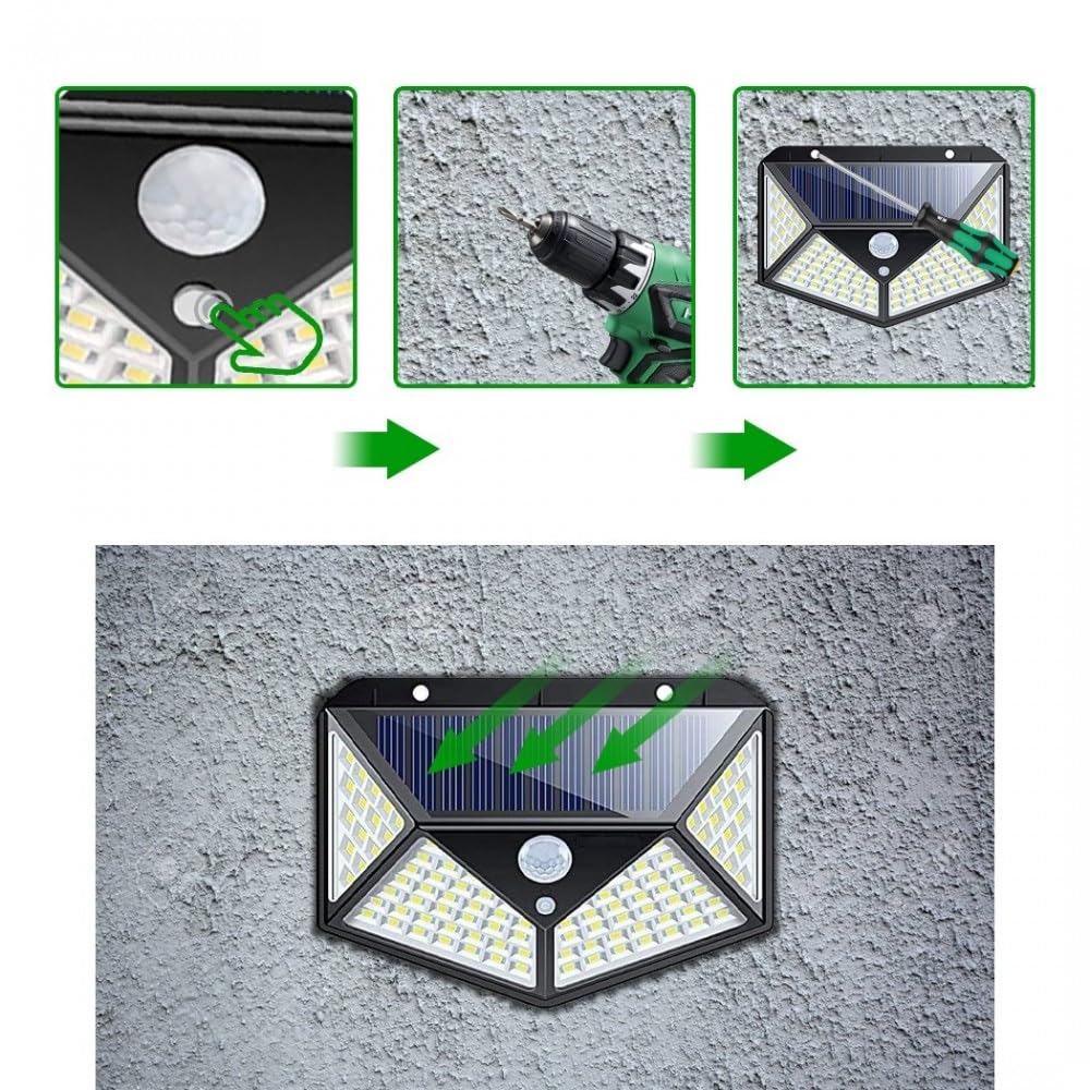 Shop-Story Wallamp Lampe Solaire Extérieur 100 LED à l'Unité