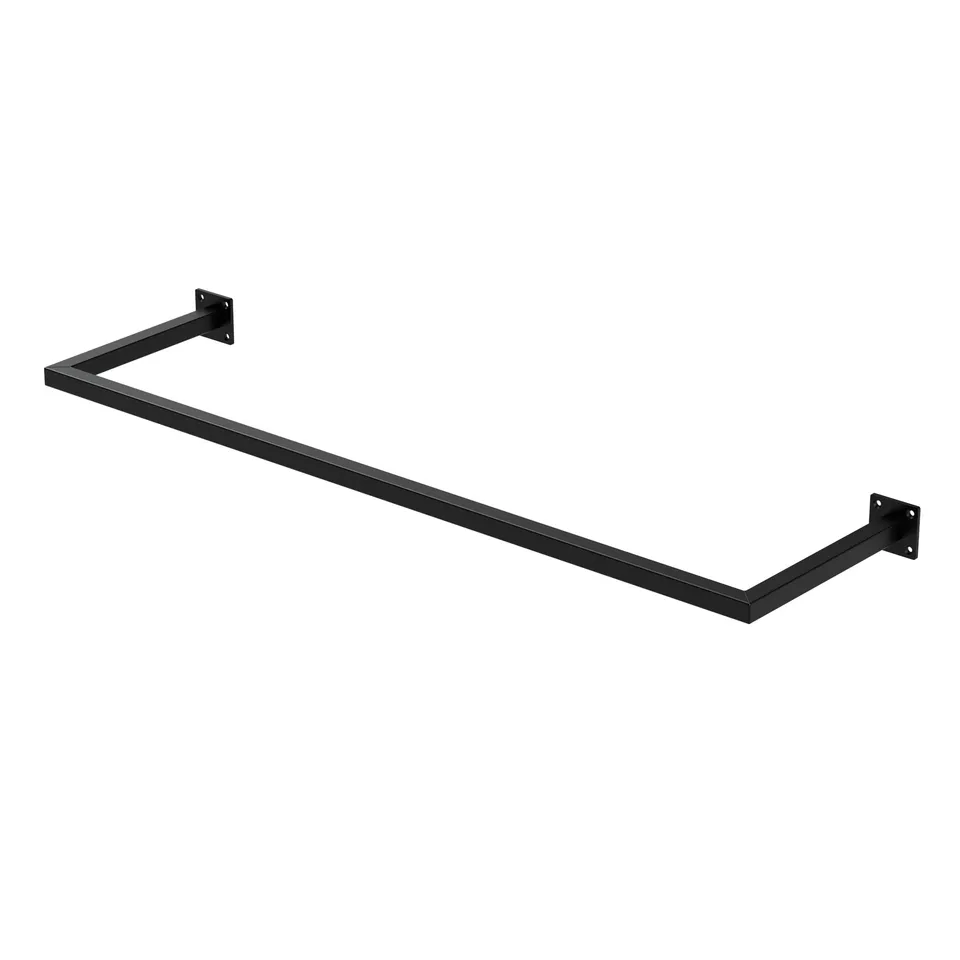 ECD Germany Möbel portant mural noir acier 30x110cm