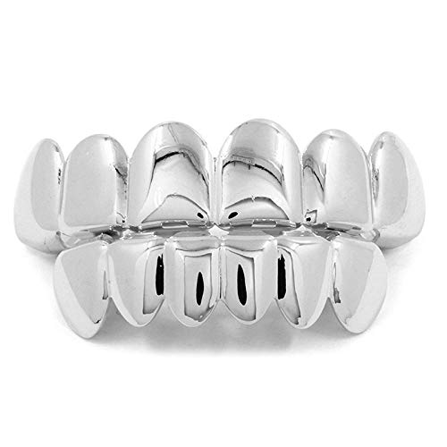Shop-Story Grillz hip hop haut+bas dentier argenté