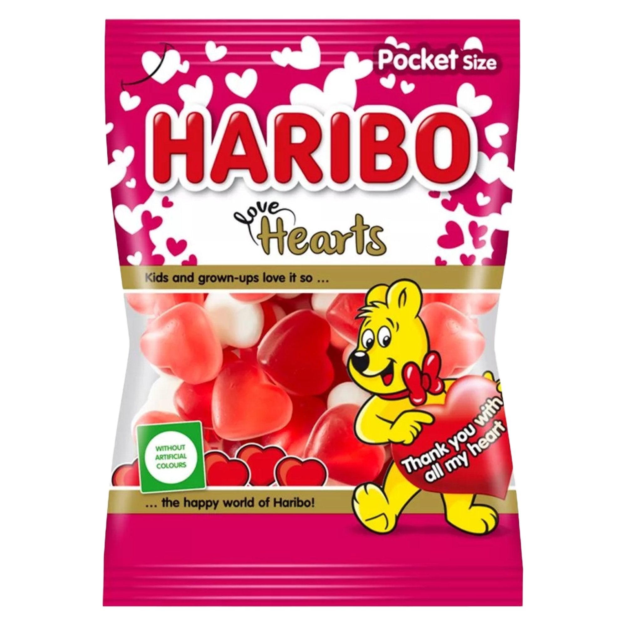Stokomani Love Hearts sachet bonbons cœurs acidulés