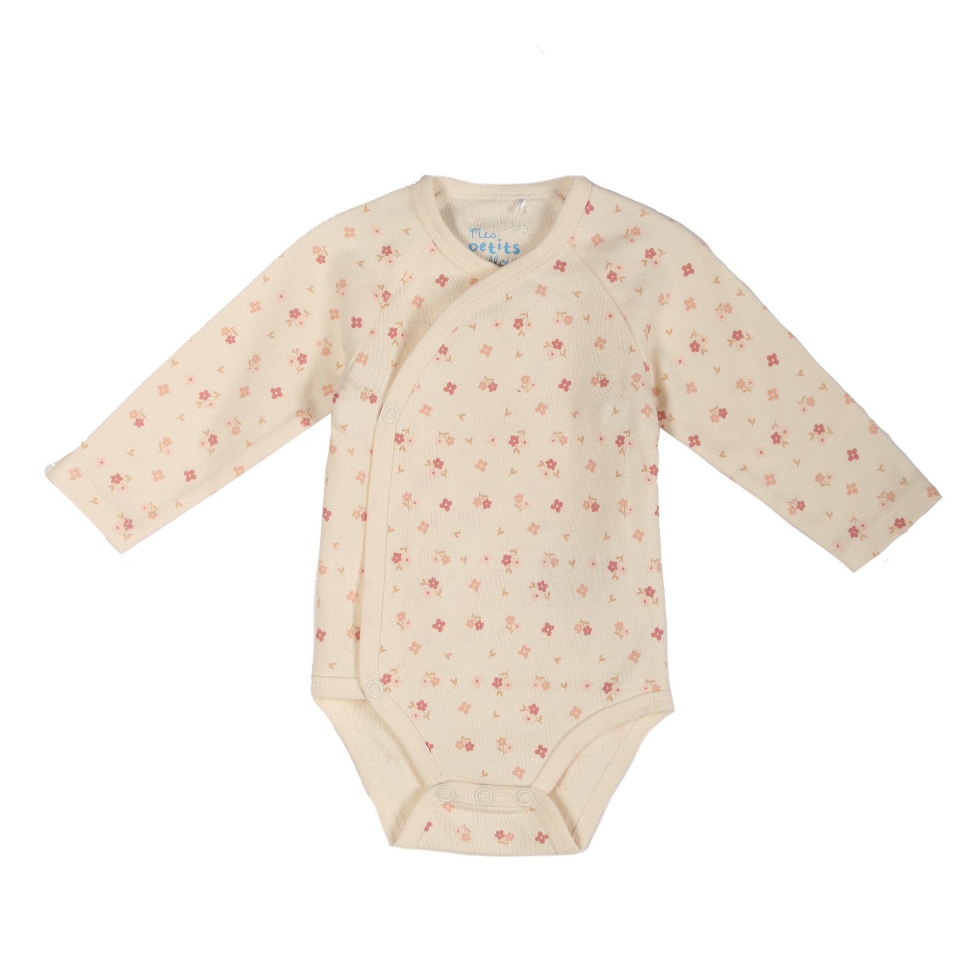 Stokomani Mode Lot 3 bodies croisés bébé rose coton
