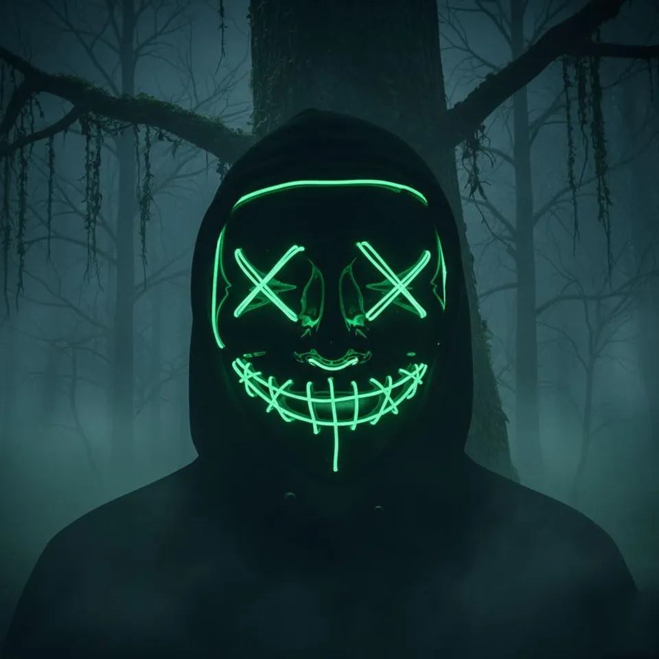 Shop-Story Loisirs Masque LED Nightmare Vert Halloween