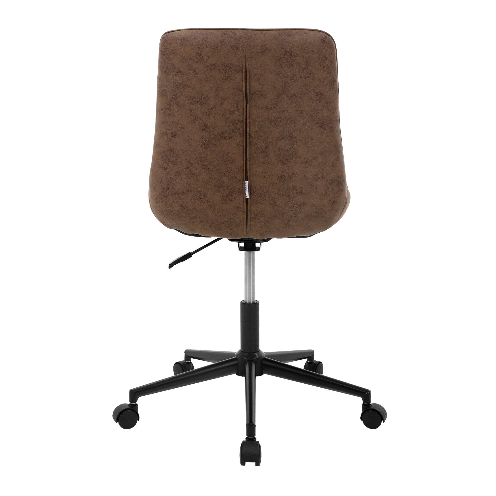 ML-Design Chaise bureau à roulettes marron simili cuir