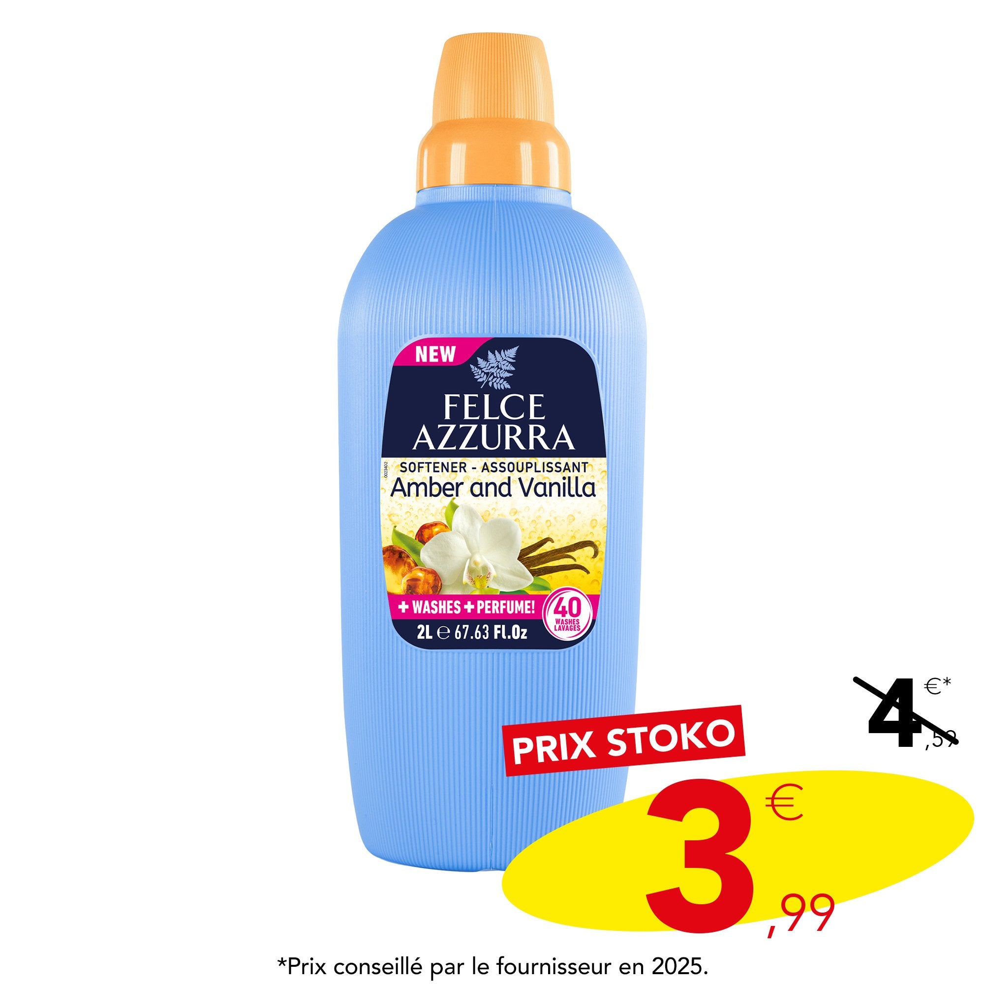 Stokomani Maison adoucissant 40 doses ambre vanille