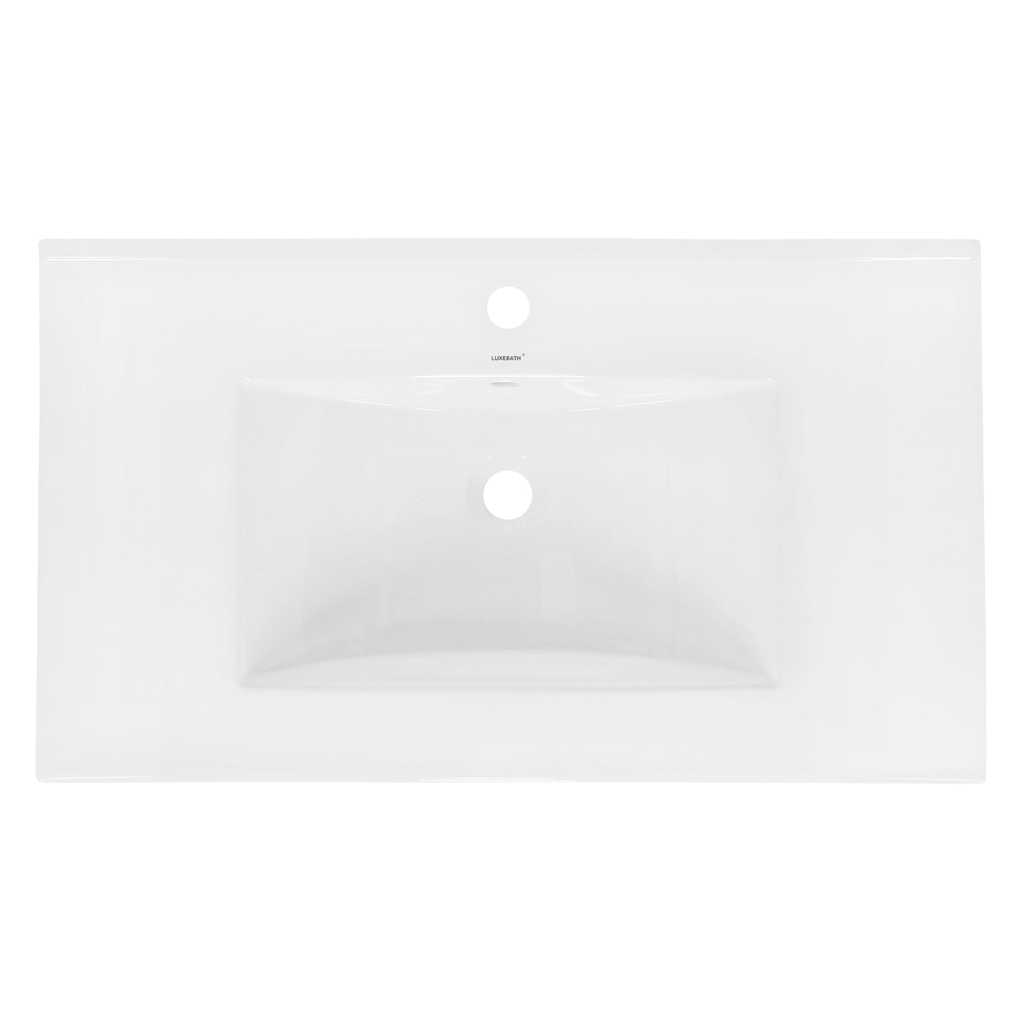 LuxeBath lavabo encastrable céramique blanc 81x46,5 avec bonde