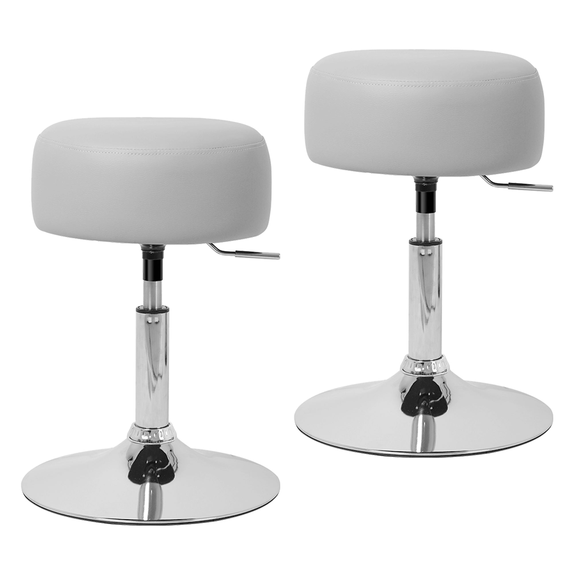 ML-Design Tabouret bar gris clair lot 2 simili cuir réglable