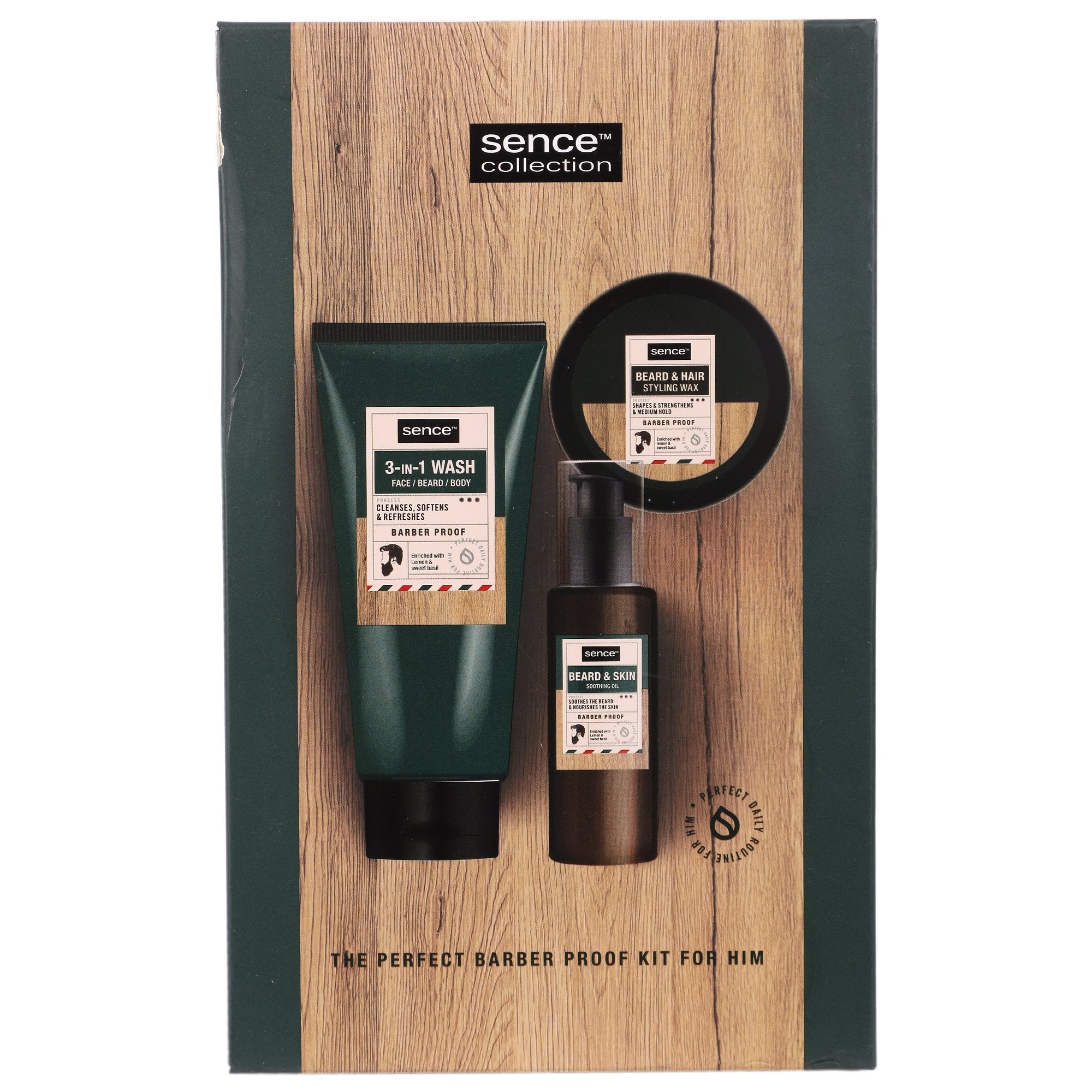 Sence coffret barbe et cheveux soin homme 3 pièces hydratant