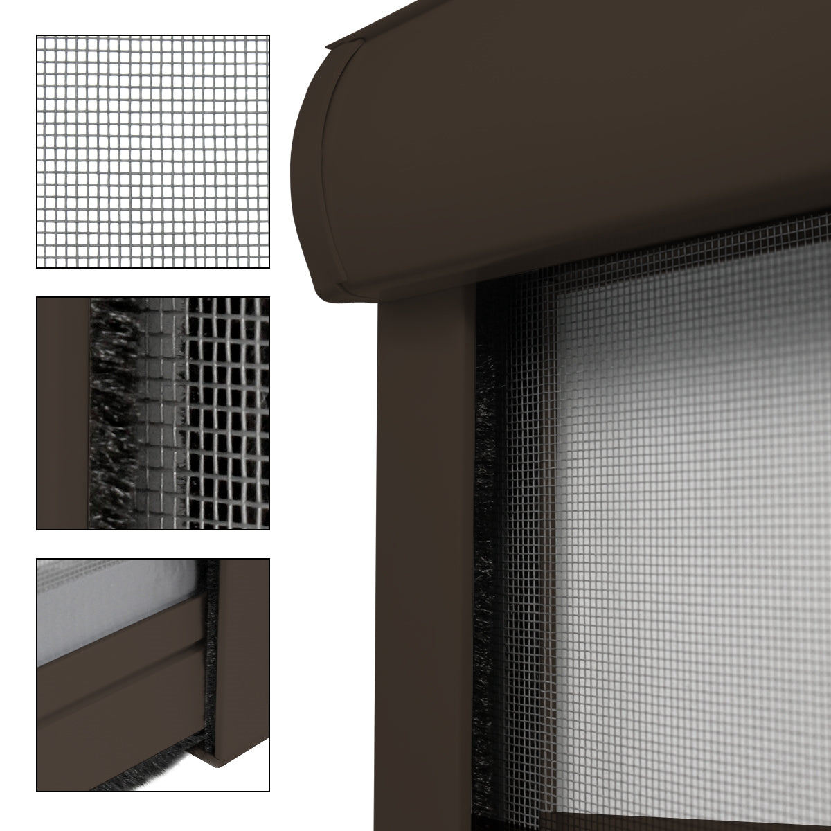 ECD Haus Wohnen moustiquaire enroulable alu 130x160 blanc