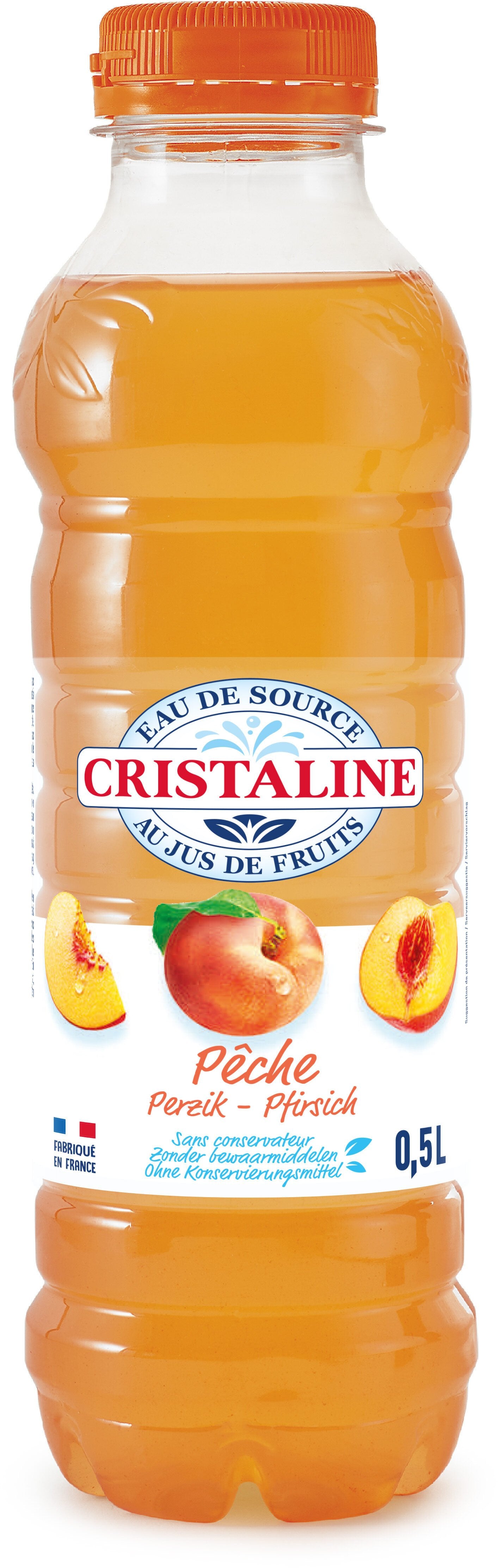 Cristaline eau aromatisée pêche source fruitée à boire