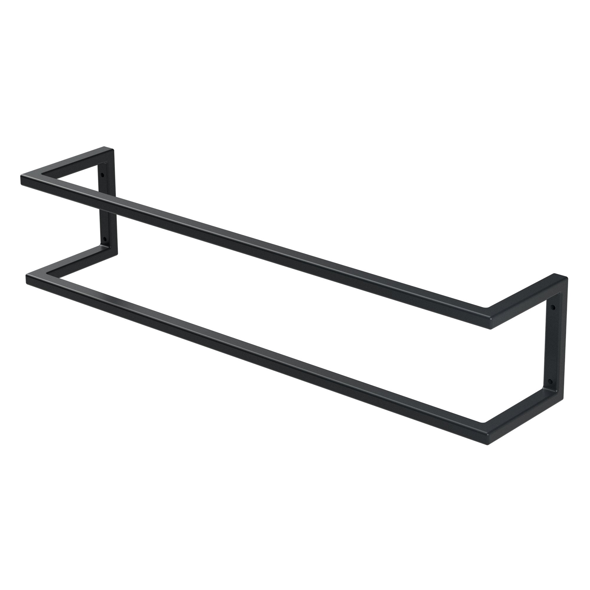 ML-Design porte-serviettes mural noir 50 cm acier à visser