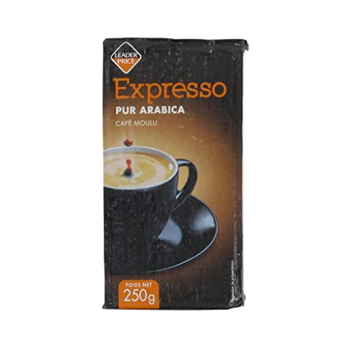 Leader Price Petit-déjeuner Expresso pur arabica café moulu 250g