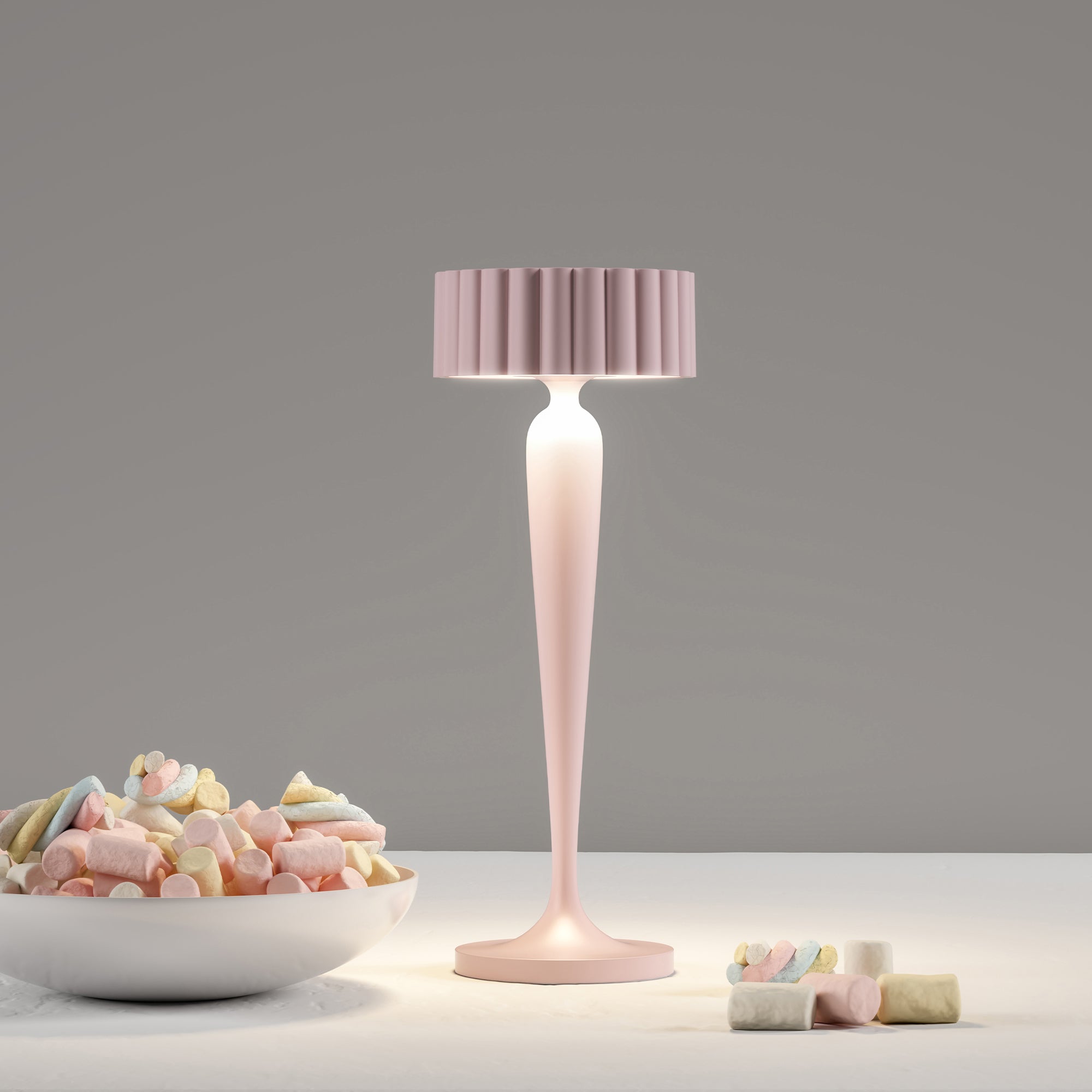 Red Deco Twiggy Pink lampe table sans fil LED rose H26cm