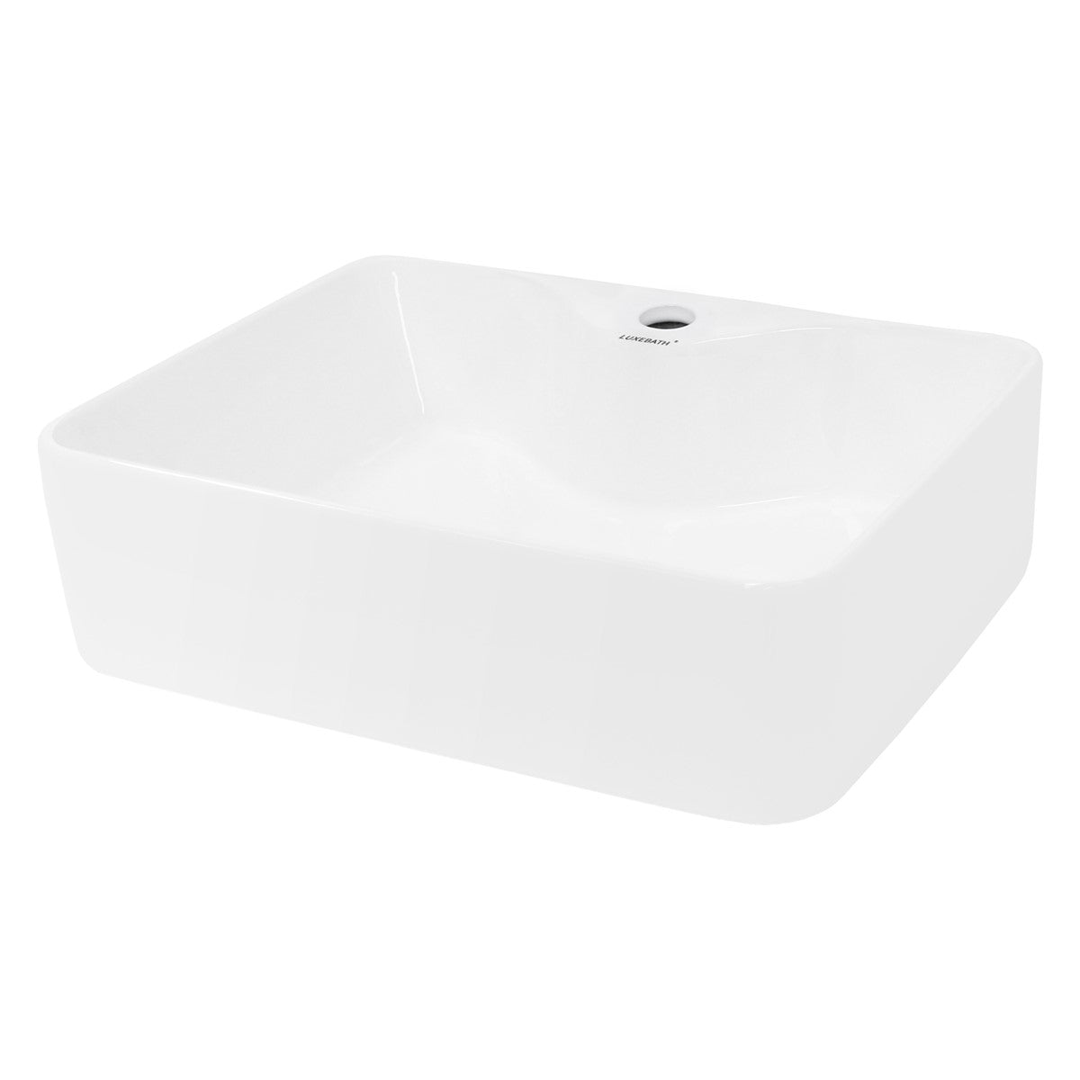 ECD Germany Sanitär vasque carrée 48x38 cm blanc céramique