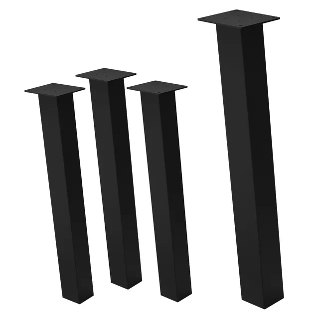 ML-Design Pied table acier incliné noir 72cm lot 4 design I