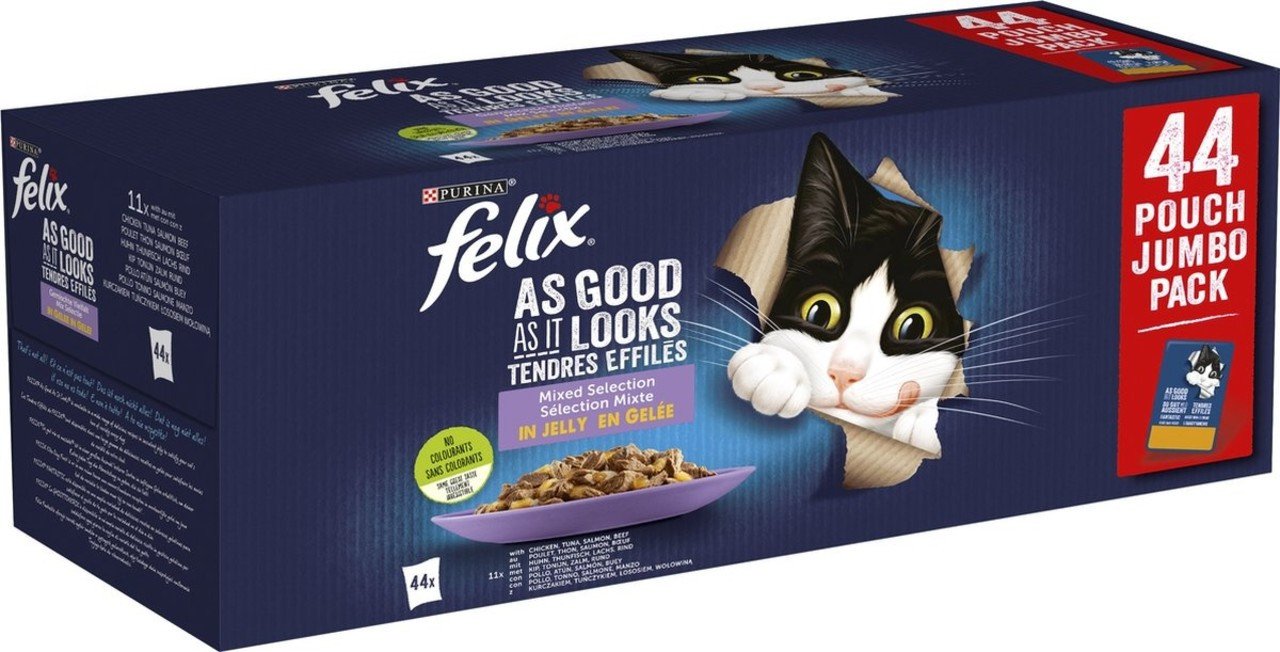 Stokomani Animalerie 44 sachets mix pour chat humide