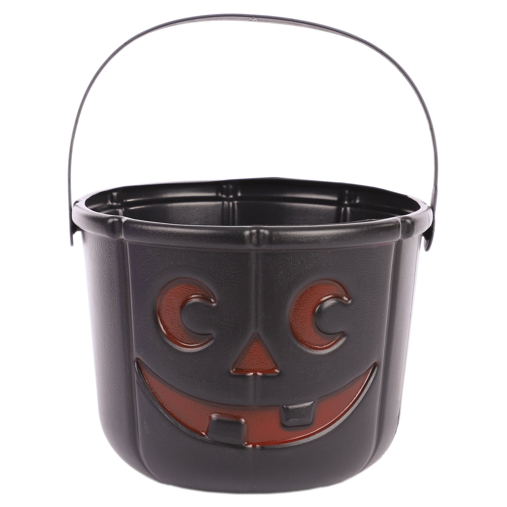 Seau citrouille Halloween panier bonbons plastique
