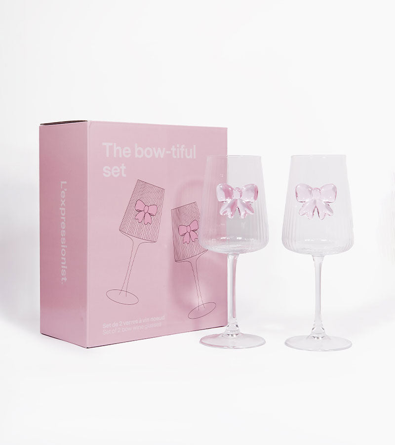 L'avant gardiste Vaisselle & Table Fun Coffret deux verres à vin noeud