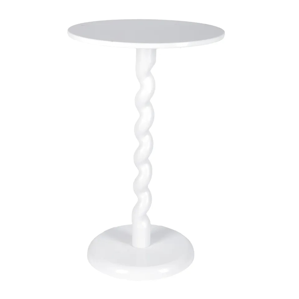 Table d'Appoint Pied Central Torsade Salon Chambre Ronde