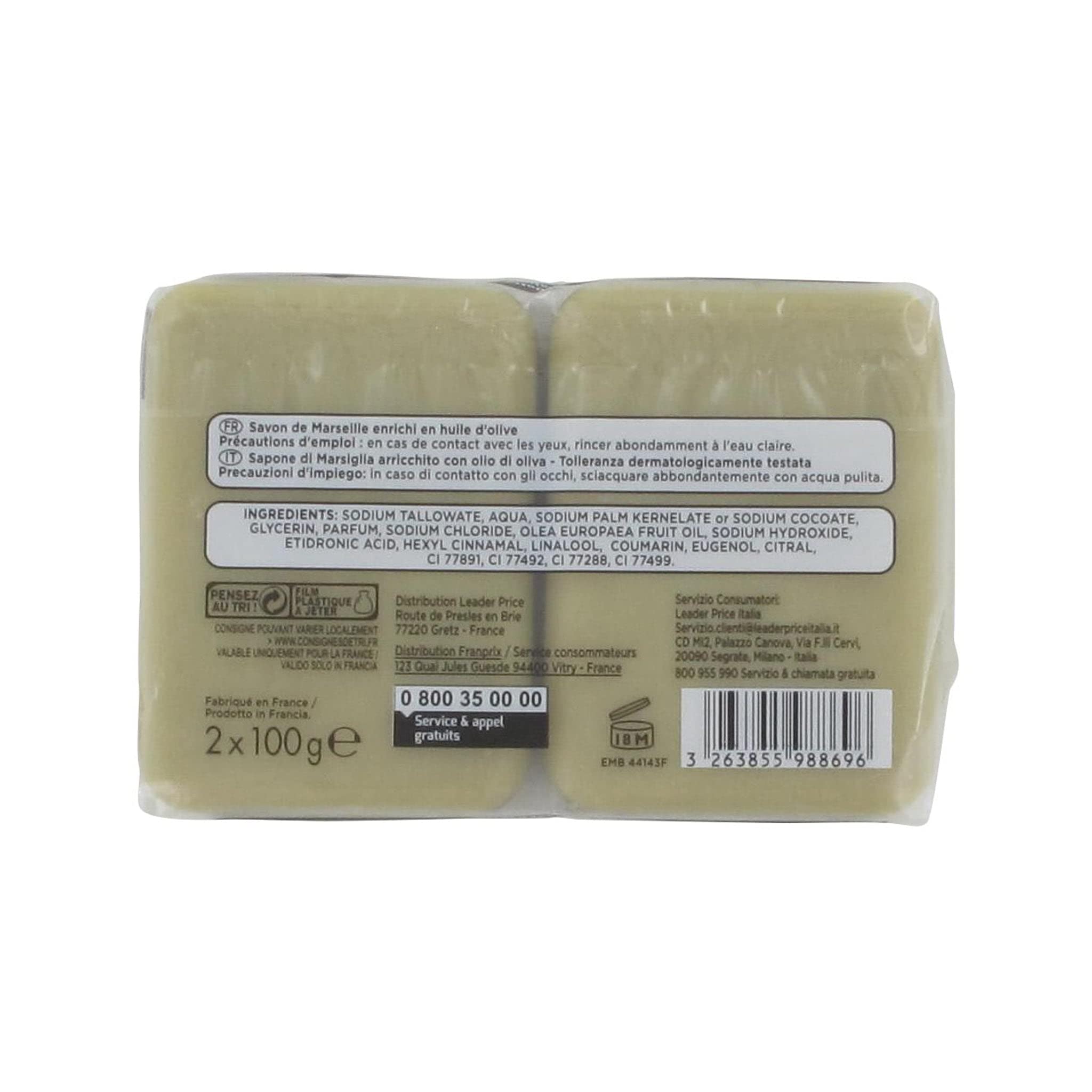 Leader Price Sooa savon de Marseille 200g olive