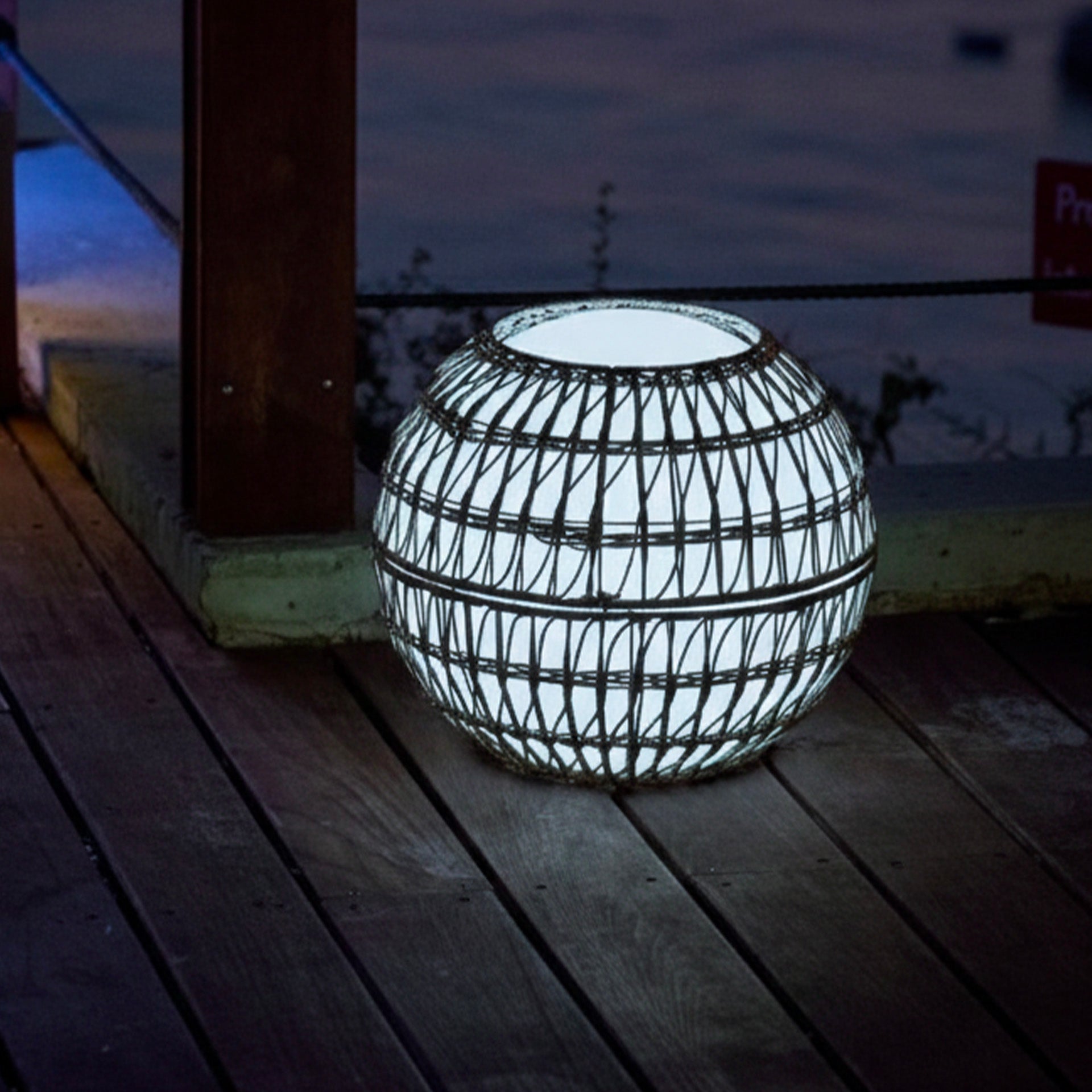 Red Deco Bobby W40 boule lumineuse 40cm E27 polyrotin