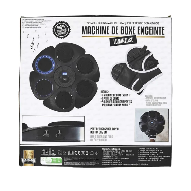 Stokomani Jeux Machine de boxe enceinte 1200 mAh 42 cm