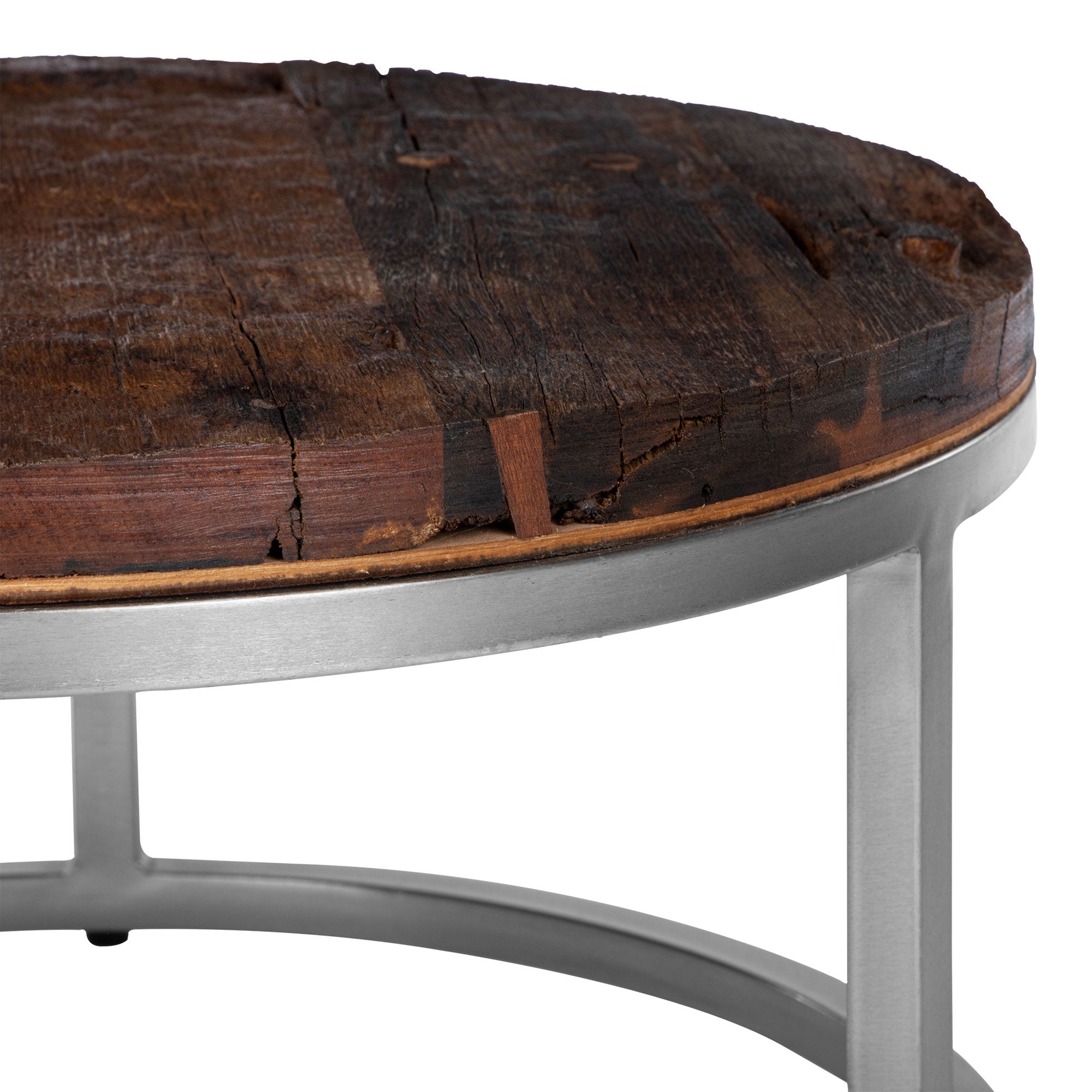 ECD Germany Möbel table basse Ø70 naturel acacia Surabaya