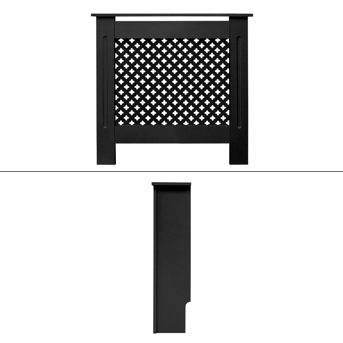 ECD Germany Heizungen Cache Radiateur MDF Noir 78x19x82 cm