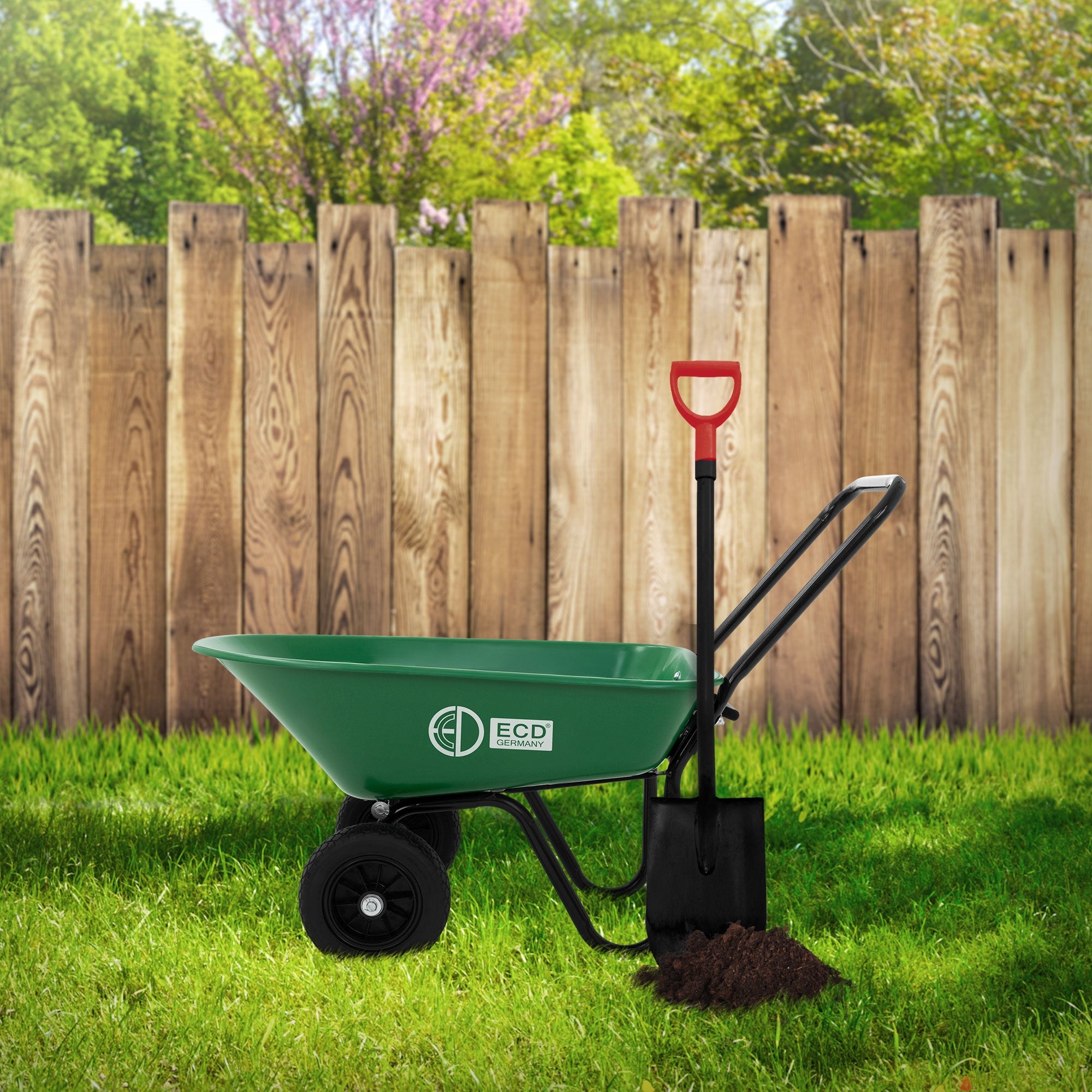 ECD Germany Garten chariot jardin 78L basculant 100 kg