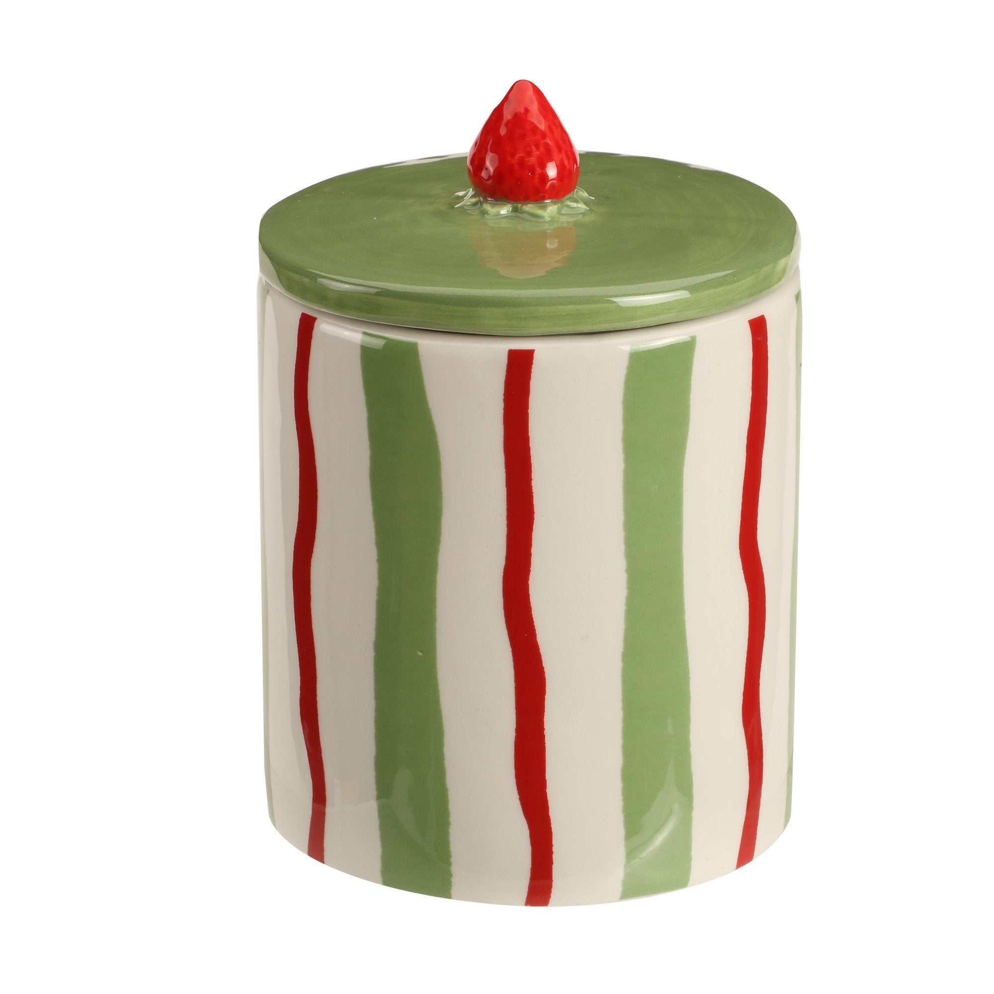 Stokomani Maison Pot céramique Fruits rouge 10x10x13 cm