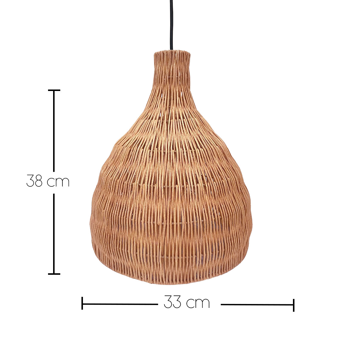 Red Deco Bella Outdoor Cable suspension rotin 5m bohème
