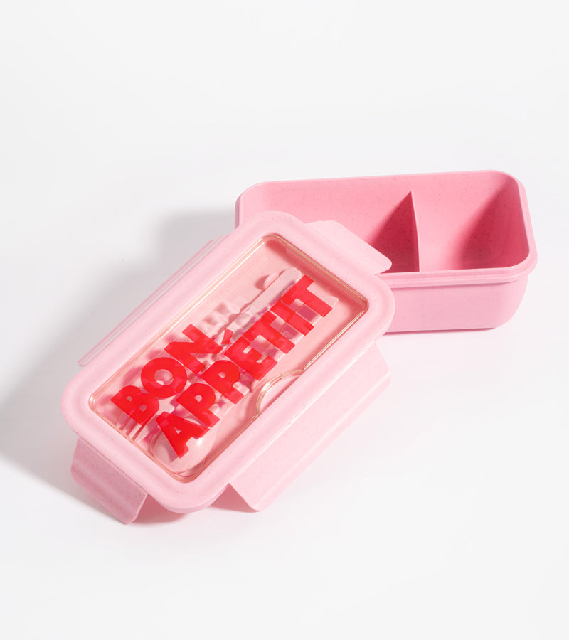 L'avant gardiste Bon appétit lunch box 1100 ml paille de blé + couverts