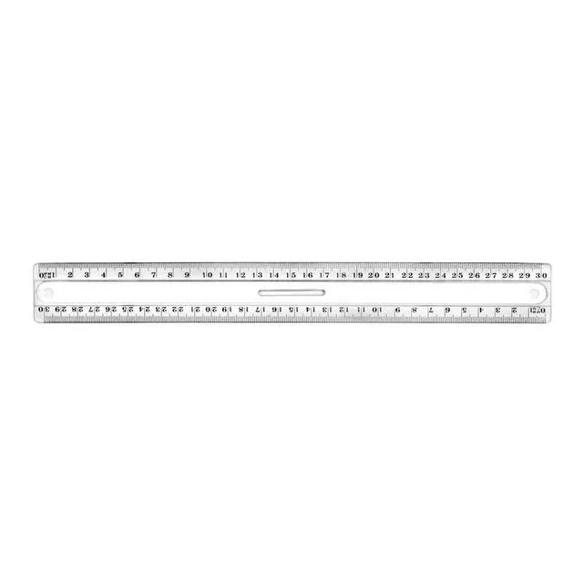 Safe Tool Fournitures scolaires Triple décimètre règle 30 cm cristal