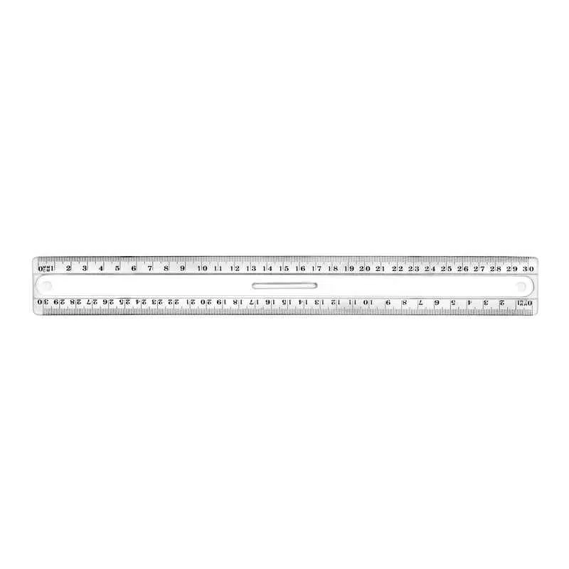 Safe Tool Fournitures scolaires Triple décimètre règle 30 cm cristal