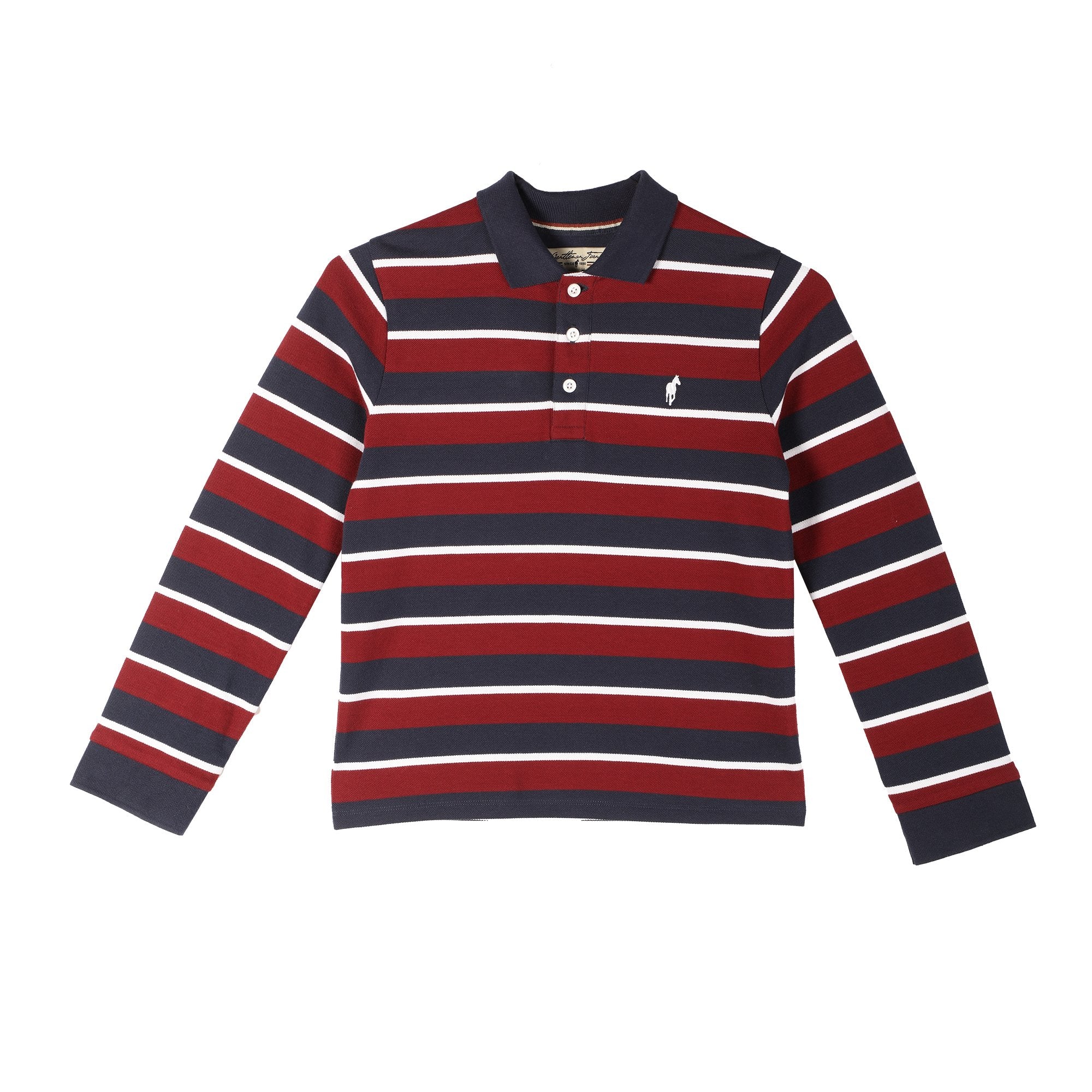 Stokomani Mode polo à rayures rouge enfant