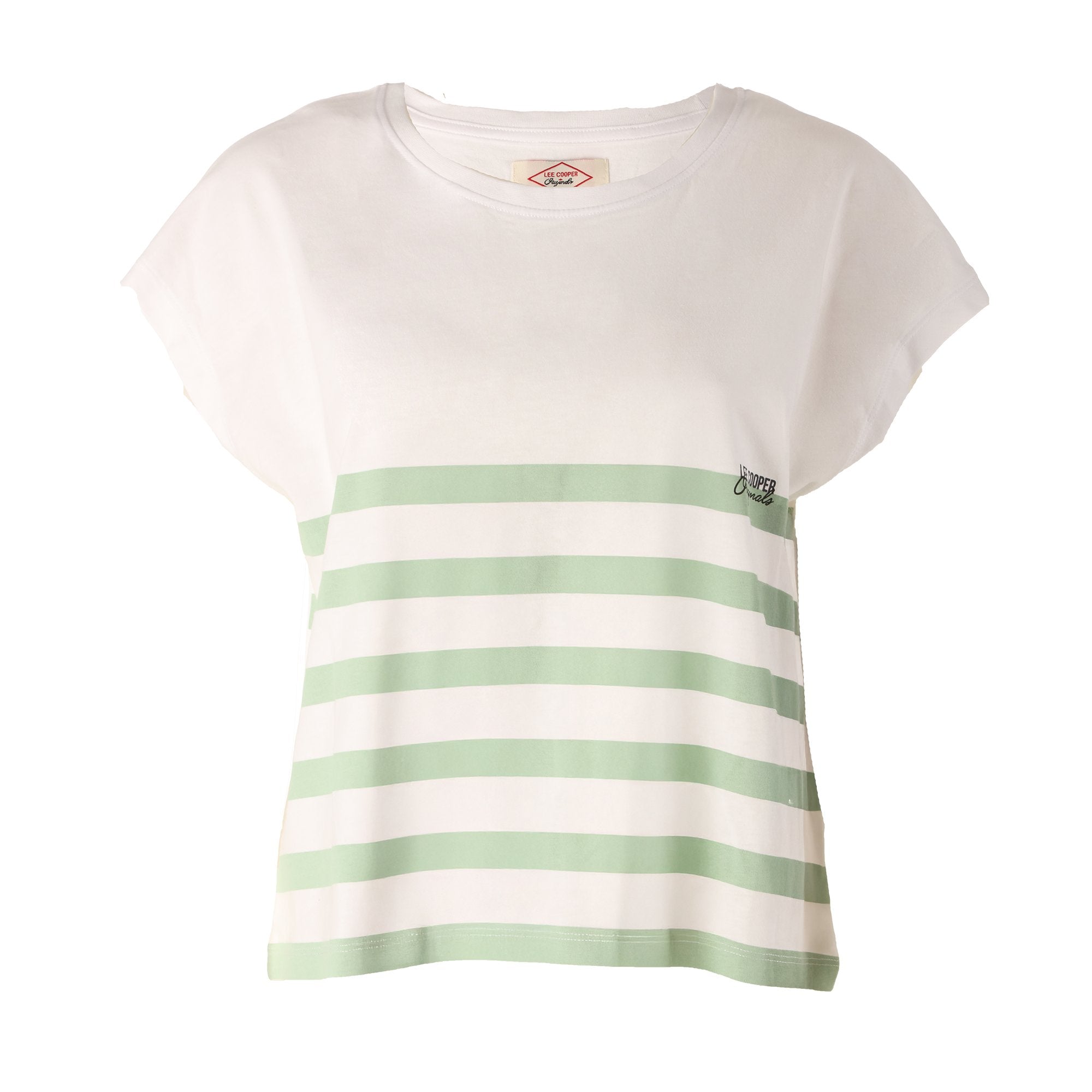 Tee-shirt à rayures vert femme taille M