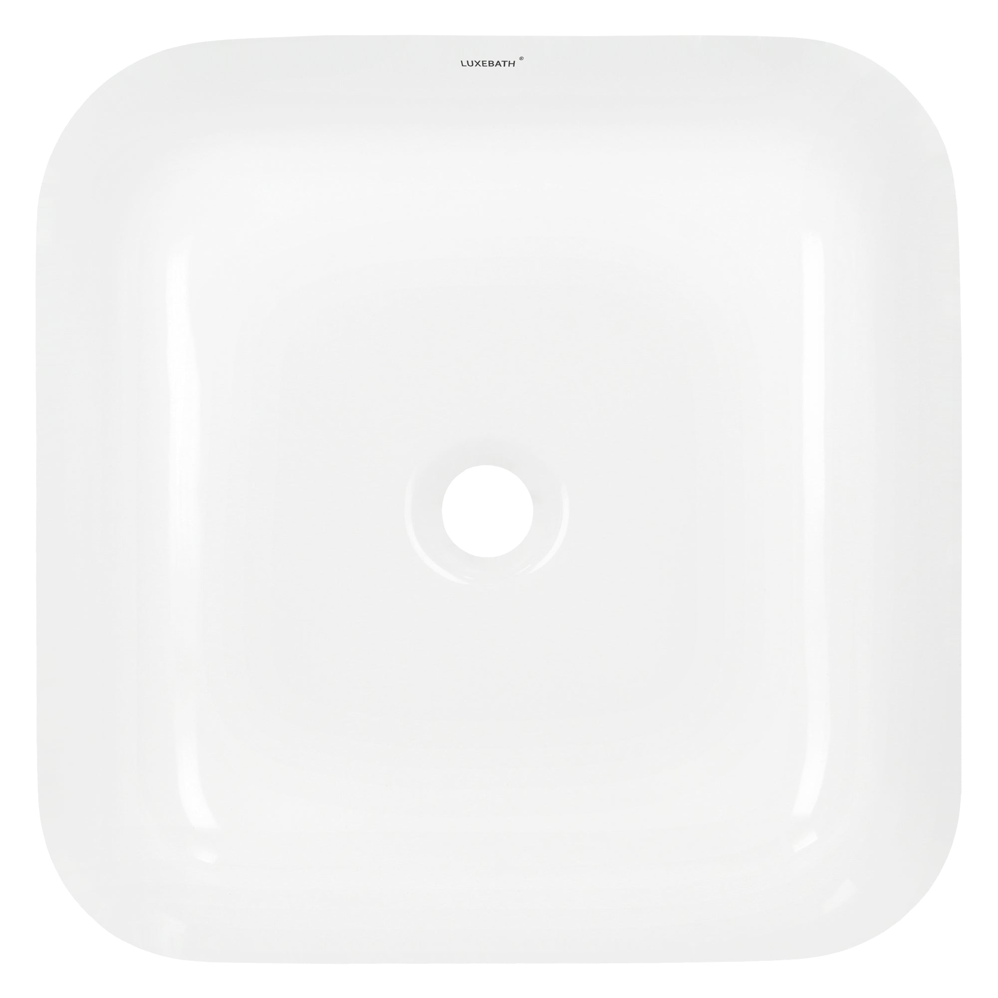 ECD Germany LuxeBath vasque blanche 39 cm céramique + bonde