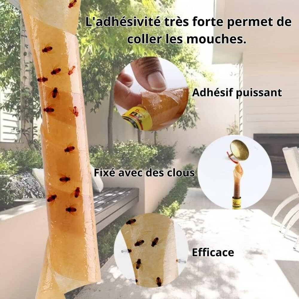 Shop-Story Fly Rollers pack 4 rouleaux attrape-mouches